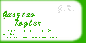 gusztav kogler business card