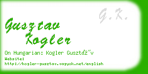 gusztav kogler business card